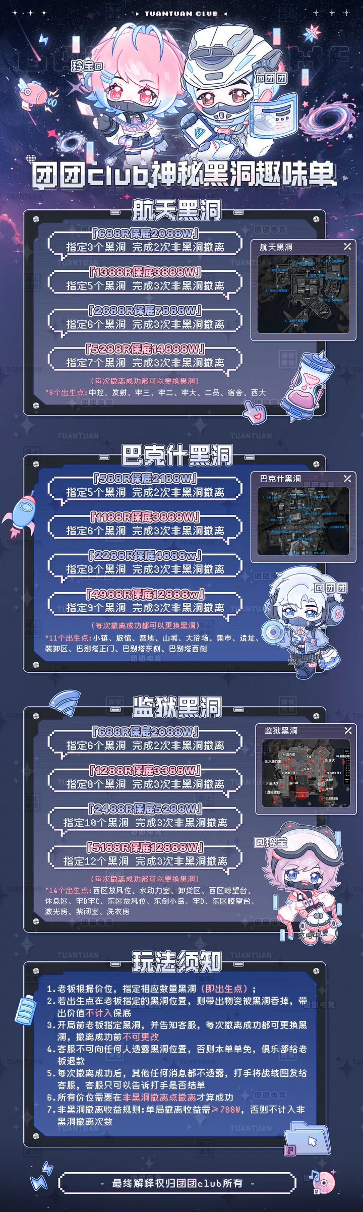 团团Club 神秘黑洞趣味单