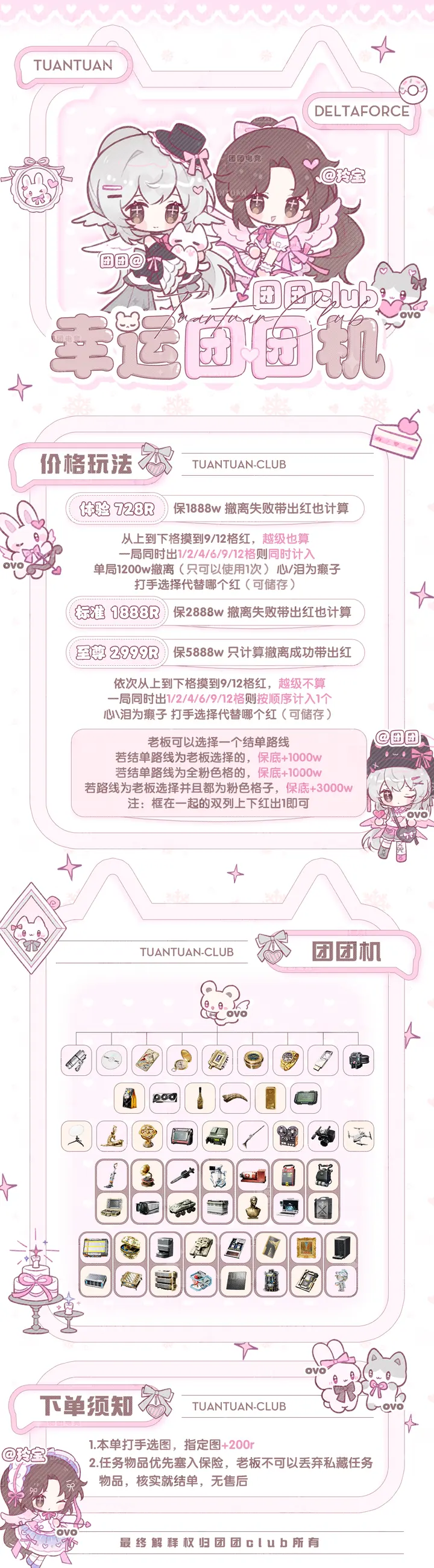 幸运团团机价格玩法与物品池